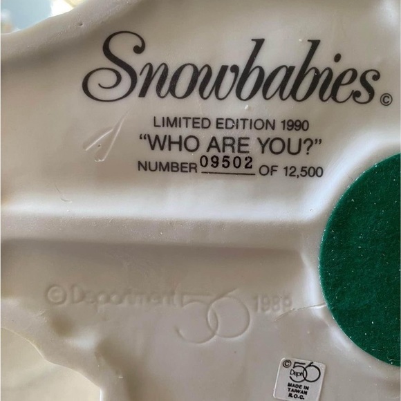 Dept. 56 Snowbabies Vintage “Who Are You?” Figurine MIB...